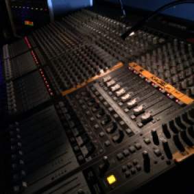A closer look at the soundboard, which has been used for bands like Fear Factory.
